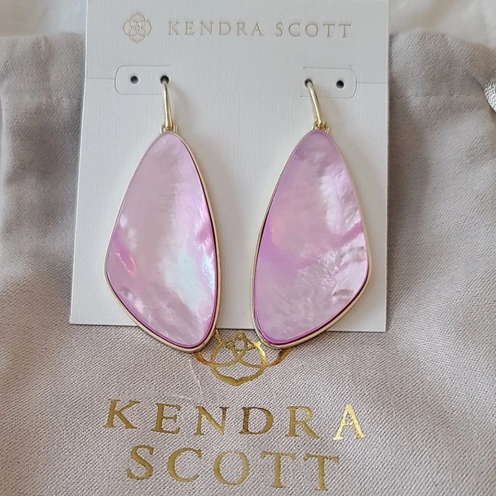 Lilac Kendra Scott McKenna Earrings - Picture 1 of 4